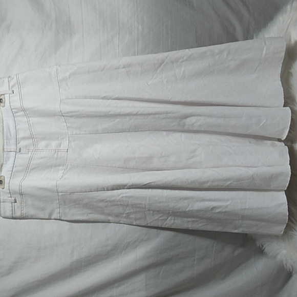 White Jean Maxi Skirt Sz.18W Great Condition Factory Distressed Hem (X-61 CRATE - Picture 4 of 10